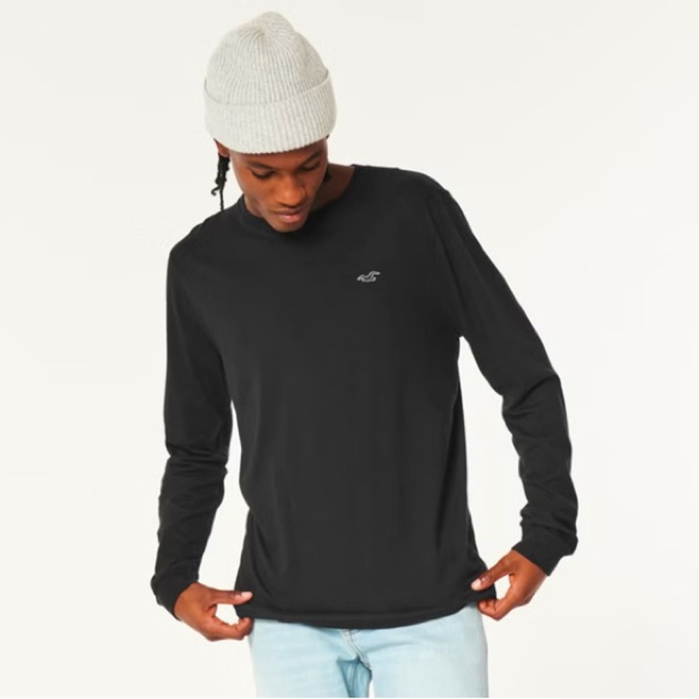 NEW WITH TAGS Men’s Hollister Waffle Knit Long Sleeve